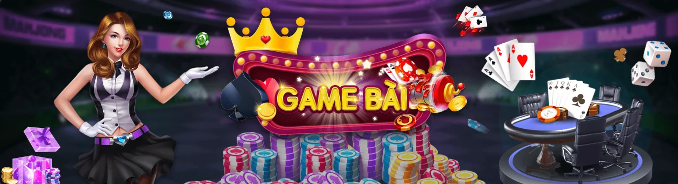 welcome banner card games poker table dealer cards